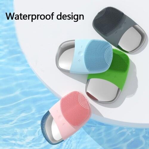 Silicone Facial Cleansing Brush Sonic Face Scrubbers IPX7 Waterproof Electric Face Cleanser Massager Brush For Face