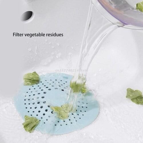 Silicone Drain Hair Catcher Sink Strainer Bathroom Shower Sink Stopper Drain Cover Hair Trap Filter for Kitchen Bath