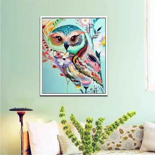 Old Street Home DIY Colorful owl Diamond Embroidery Painting Cross Stitch Full Drill Resin Needlework crystal Diamond Painting