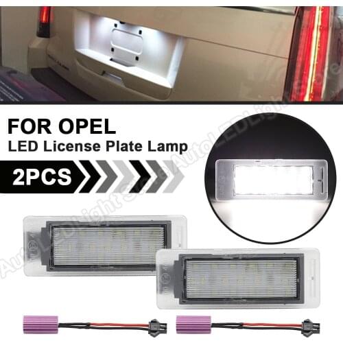 2Pc LED License Number Plate Light FOR Cadillac ATS CTS ELR XTS SRX Opel Mokka Insignia GMC Acadia Terrain Chevy Corvette Camaro