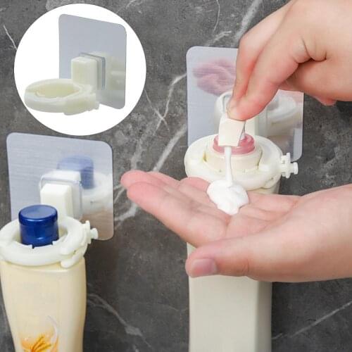 Creative Bathroom Shampoo Bottle Hanger Punch-free Home Kitchen Storage Organize Holder Strong Seamless Hooks Bathroom Supplies
