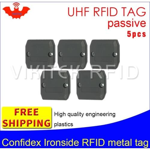 UHF RFID metal tag confidex ironside 915m 868mhz Impinj Monza4QT EPC 5pcs free shipping durable ABS smart card passive RFID tags