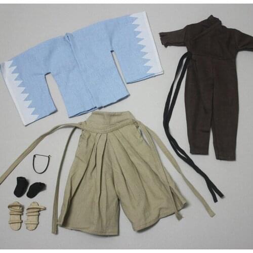 In Stock 1/6 Male Soldier Clothing Miyamoto Musashi Samurai Clothes Japanese Ancient Warrior Suit Clothes Model for 12'' Body