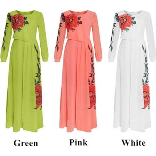Dinner Dresses For Women 2021 New African Spring Summer Elegant Gown Flowers Printed Dashiki Long Dress Ladies Clothing 257