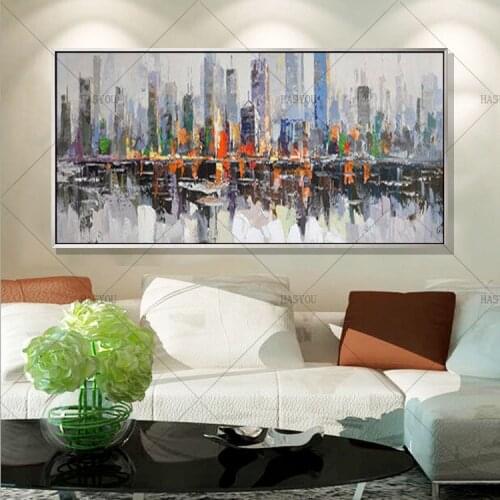 High quality Abstract Oil Paintings Modern 100% handmade Oil Painting On Canvas Wall Art Pictures For Hotel office home Decor