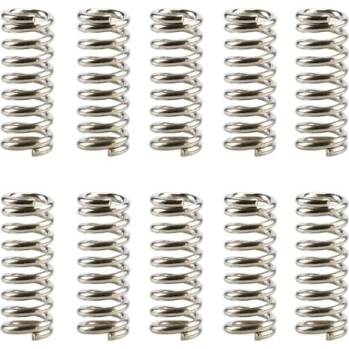 10pcs/lot 3D Printer Accessory Feeder Spring for Ultimaker Makerbot Wade Extruder Nickel Plating 1.2mm 20mm