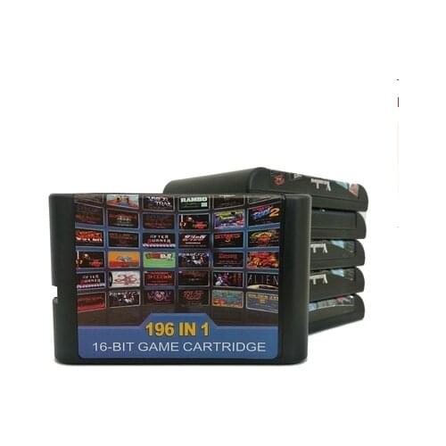 2019 the latest 196 in 1 multi games For Sega Mega Drive For PAL and NTSC drop shipping Battery save