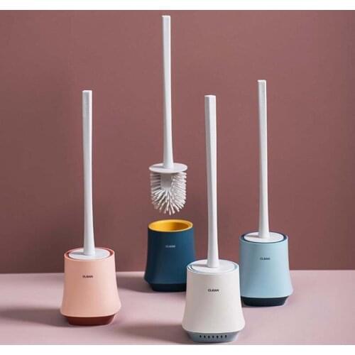 2021 Silicone Toilet Brush For WC Accessories Toilet Brush Quick Draining Cleaning Tools Home Bathroom Accessories Sets