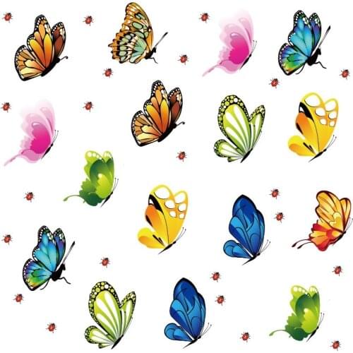 9pcs Butterfly PVC 3D wall decor cute Butterflies wall stickers art Decals For Girls bedroom refrigerator home room Decoration