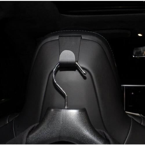 For Tesla Model S X Aluminum Coat Hook Elaborate Manufacture Prolonged Durable Headrest Clothes Hanger Backseat Holder