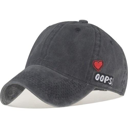 New Men/Womens Baseball Caps Lady Outside Hat Embroidered Heart Love Cotton Pure ColorSun Cap Female/Male Hip Hop Hats Couples