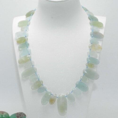 Natural Aquamarine Irregular Oval Beads , Mixed Size About 20mm-40mm