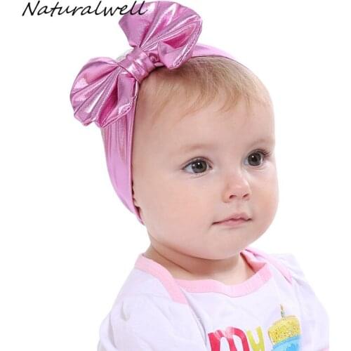 Naturalwell Girl bow headband Pretty baby headwear Fashion party hair accessories Children hairband Summer design HB384