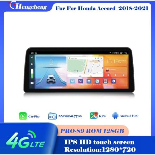For Honda Accord 10 2018-2021 widescreen 12.3-inch smart multimedia video player Accord 10 radio GPS 4G navigation CarPlay