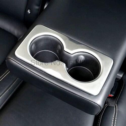 For Jeep Cherokee 2014 2015 ABS Chrome Car Inner Rear Seat Water Cup Holder Cove Trim Decoreation Interior Accessories