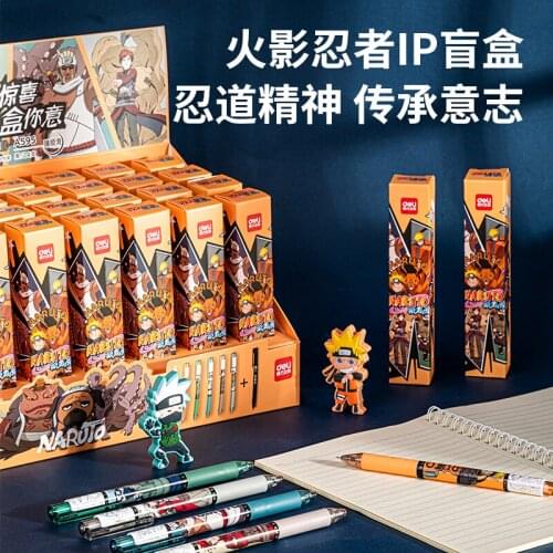 Gel Pen 0.5mm Blind Box Press Type Reinforced Full Syringe Pen Head Stationery Student School Exam Signature Writing Calligraphy