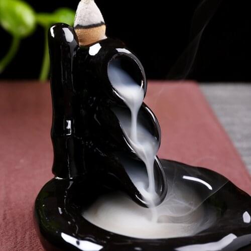Waterfall Backflow Incense Burner Holder Backflow Gothic Decor Back Flow Incense Burner Waterfall Quemador Incienso Home Decor