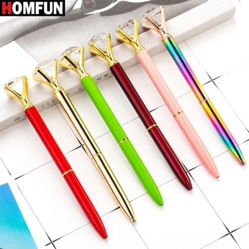 HOMFUN DIY Diamond Painting Color Big Diamond Crystal Point Drill Pen Tool 5D Handmade Embroidery Cross Stitch Tools Accessories