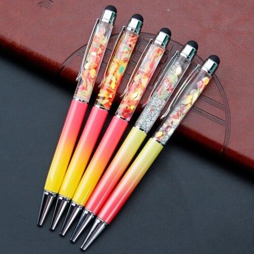 Creative Dazzle Colour Ballpoint Pen Hourglass Metal Ball-point Pen Students Gifts Advertising Pen
