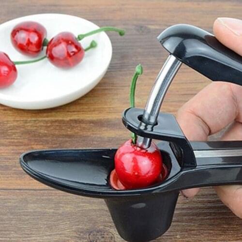 Easy Cherry Pitters Stainless Steel ABS Cherry Nuclear Removal Squeeze Grip Fruit Vegetable Tool Home Kitchen Supplies