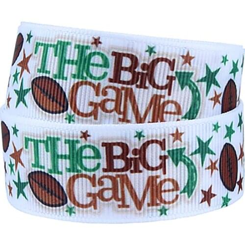 FLRA Ribbon Free shipping heat transfer printed ball game design sports grosgrain ribbon