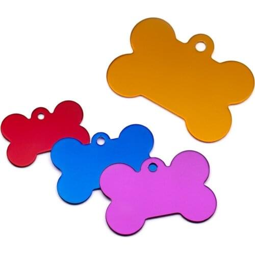 2021 Top sale colorful blank bone pet id tag dog tags cat tags