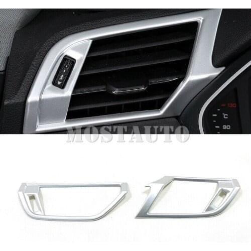 For Audi Q3 (F3) 2019-2020 ABS Matt Interior Side Air Vent Outlet Cover Trim 2pcs Car Accessories Interior Car Decor Car Trim