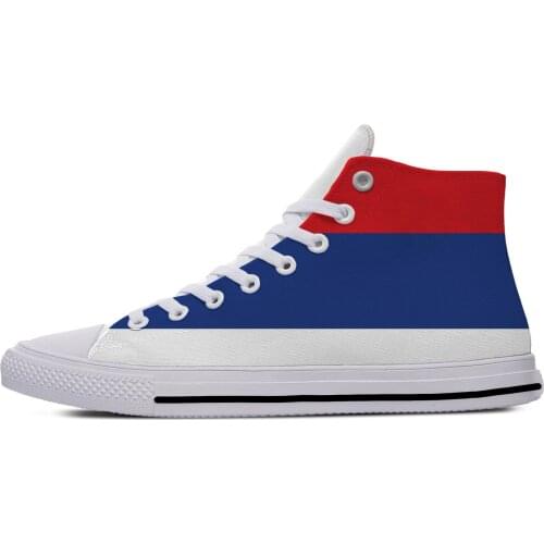 Serbia Serbian Flag Fashion Popular Funny Cool Casual Cloth Shoes High Top Lightweight Breathable 3D Print Men women Sneakers