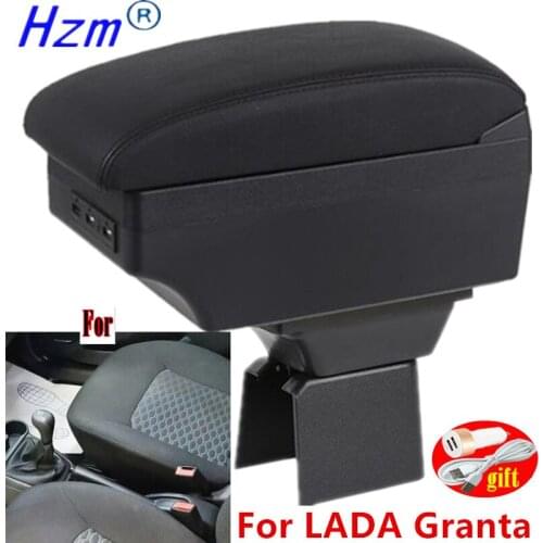 For LADA Granta Armrest For LADA Granta car arm rest Box center console decoration automobile interior with USB LED