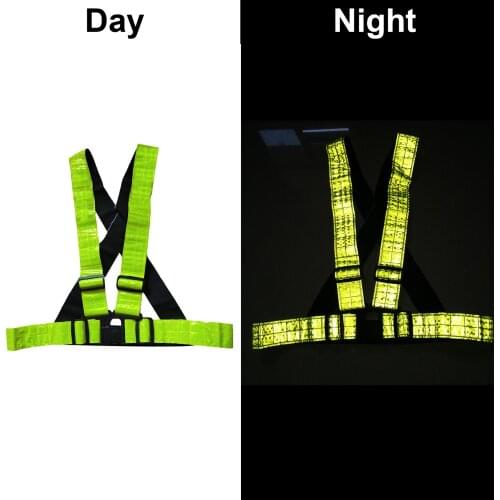 Adjustable Running Reflective Vest Lattice Night Riding Clothing For Outdoor Night Cycling Jogging Vests