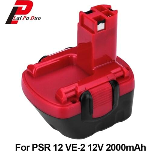For Bosch GSR 12V 2.0Ah Ni-CD Replacement Power Tool Battery For PSR 12V PAG 12 VE-2 PSR 1200 BAT043 26073 35395 BAT045 BAT049