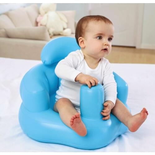 Baby Learning Seat Bathing Lounging Portable Inflatable Bath Chair PVC Sofa Shower Stool for Playing Eating