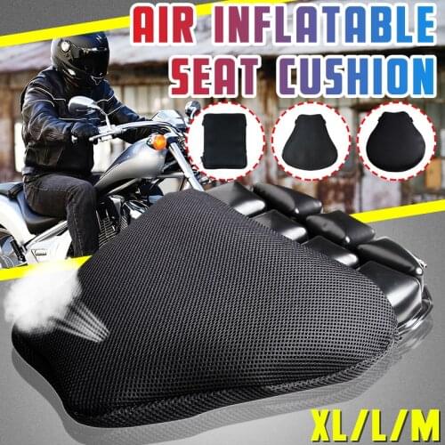 Universal Motorcycle Air Seat Cushion Cover 3D Inflatable Seat Cushion Antiskid Breathable shock absorption seat mat M/L/XL