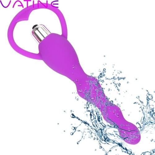 VATINE Vibrating Anal Plug Prostate Massage Anal Beads Vibrator Sex Toys for Women Butt Plug Silicone Erotic Sex Products