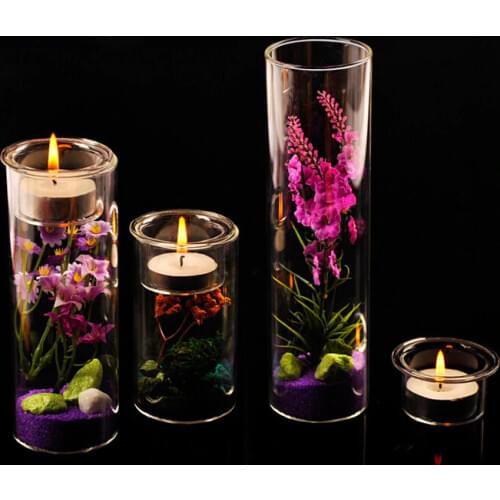 1PC New European DIY creative green bonsai Candle holder for candle power dinner home vase candlestick JY 1231