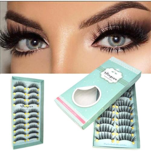 10 Pairs 6 Style Mink Eyelashes Makeup 3D Mink Lashes Natural False Eyelashes Long Eyelashes Extension Fake Eyelash