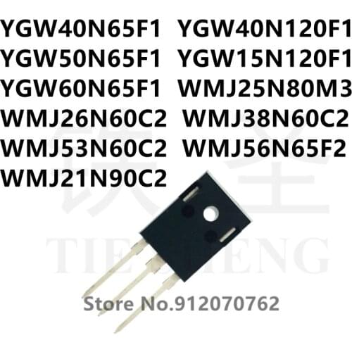 10PCS YGW40N65F1 YGW40N120F1 YGW50N65F1 YGW15N120F1 YGW60N65F1 WMJ25N80M3 WMJ26N60C2 WMJ38N60C2 WMJ53N60C2 WMJ56N65F2 WMJ21N90C2