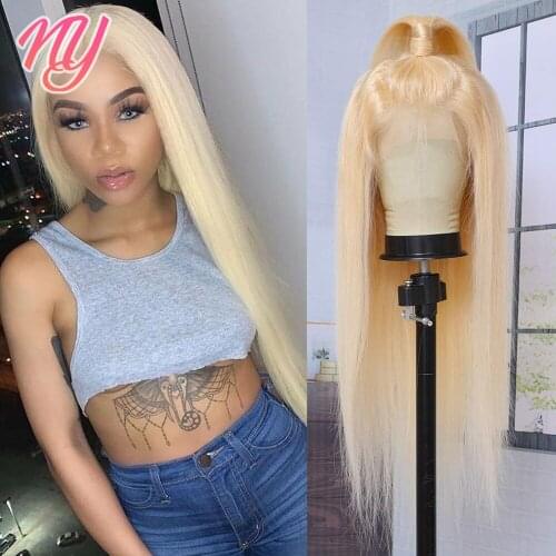 13X5 HD Lace Front Wig 613 Honey Blonde Human Hair Wigs For Women Pre Plucked 180 Density Indian Remy Hair Lace Frontal Wig