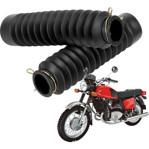 2PCS/Set Motorcycle Fork Cover, Rubber Fork Cover Gaiters Motorcycle Front Fork Gaiters Shock Damping Dust Cover Protector