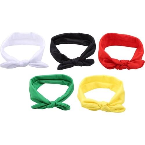 2pcs/pack Cute Cotton Turban Rabbit Hairband Knotted Headband Head Wrap Mommy And Baby Set Hair Band Accessories