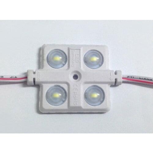200pcs/lot super brightness waterproof Cool white 4LEDS 5730 Module 6500k DC 12V IP65 SMD 4 LED Module