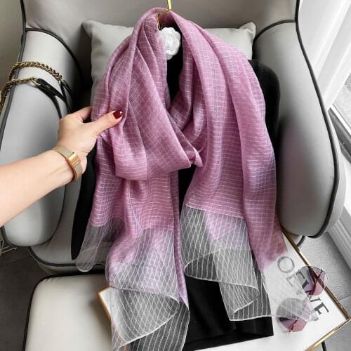 2021 High Quality Silk Scarf Wool Pashmina Women Shawls Wraps Floral Lady Winter Scarves Bandana Foulard Echarpe hijab solid