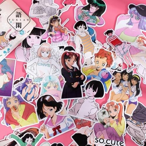 50pcs/pack Kawaii Stationery Stickers Sweet Girl in the World Series Diary Planner Decorative Mobile Stickers Scrapbooking