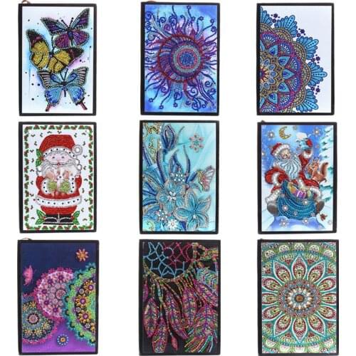 5D DIY Special Shaped Diamond Painting Notebook Diary Book Diamond Embroidery Mosaic Diamond Cross Stitch Christmas Gifts