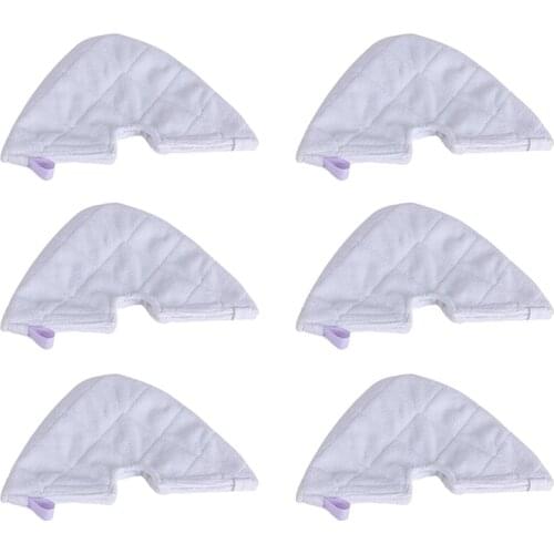6Pcs Steam Pocket Mop Pads for Shark Euro Pro Steam Pocket Mop S3501 S3601 S3550, Microfiber Half-Circle Angle Pads