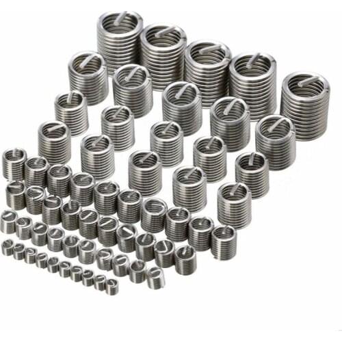 60pcs/set Silver Stainless Steel Thread Repair Insert Kit M3 M4 M5 M6 M8 M10 M12