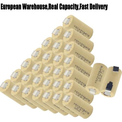 Akkumulator sub C battery NIMH flat top 3000mAh rechargeable SC batteries nickel sheets 1.2V for cordless drills for metabo