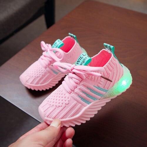ARLONEET Children Kid Girls boys Led Luminous shoe Baby Single Party flat LED Run casual Non-slip Sneakers Sport Shoes CJ22