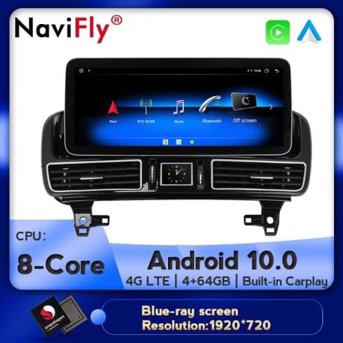 NaviFly Android 10 6+128G Car Multimedia Player Navigation For Mercedes Benz GLE 2016-2018 NTG 5.0 carplay+Auto Blu-ray Screen
