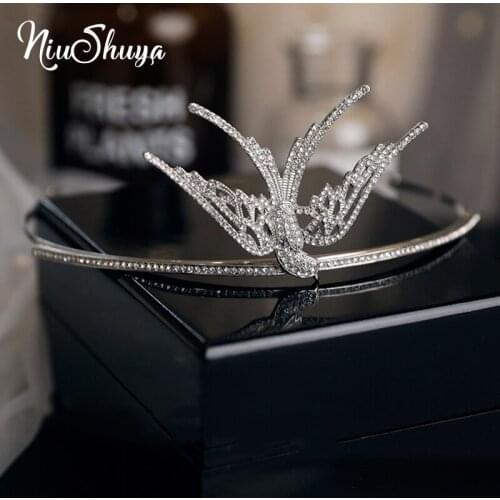 NiuShuya Sparkling Bridal BridesmaidCrystal Rhinestone Wedding Hairband Hairpins Hair accessories
